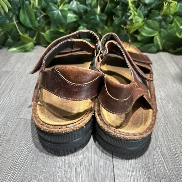 Naot Leather Brown Fisherman Adjustable Strap Sport Sandals Israel Men’s 45 main image 5